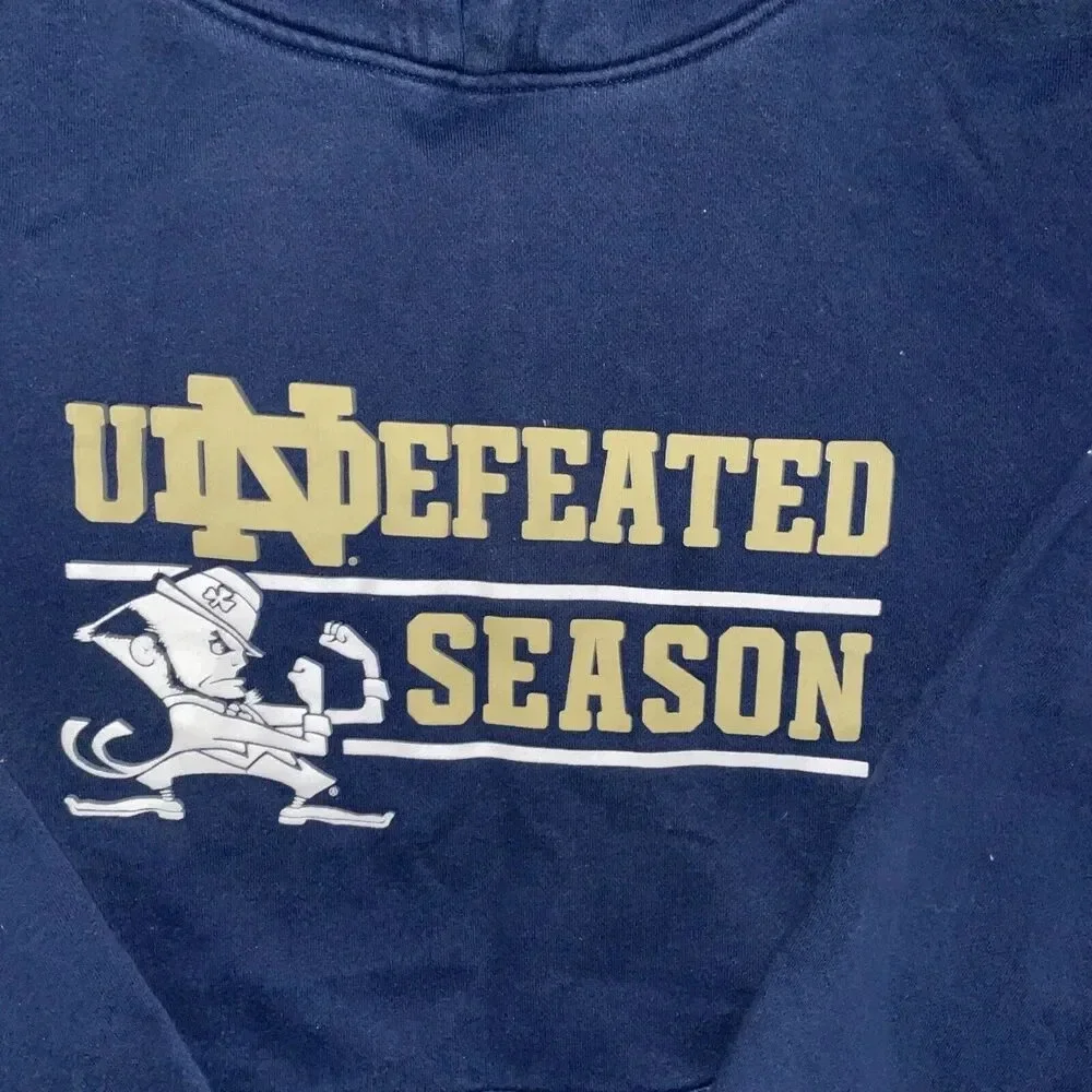 Vintage‎ Notre Dame Fighting Irish Hoodie Mens L 2012 Undefeated Season Adidas